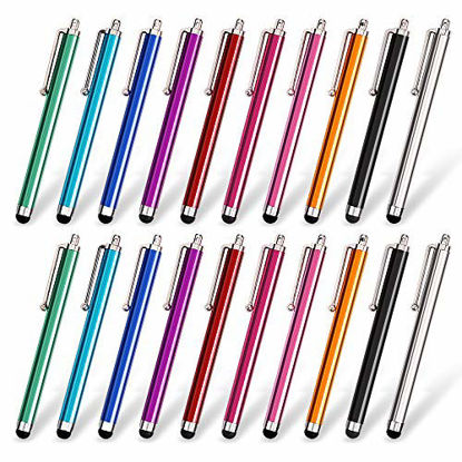 Picture of homEdge Stylus Pen Set of 20 Pack, Universal Capacitive Touch Screen Stylus Compatible with iPad, iPhone, Samsung, Kindle Touch, Compatible with All Device with Capacitive Touch Screen - 10 Color