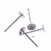 Picture of 100 Pieces Stainless Steel Earrings Posts Flat Pad,100 Pieces Butterfly Earring Backs,100 Pieces Bullet Earring Backs,Total 300 Pieces (4mm)