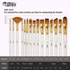 Picture of Artify 15 pcs Paint Brush Set for Acrylic Oil Watercolor Gouache Painting Includes Pop-up Carrying Case with Palette Knife and 2 Sponges