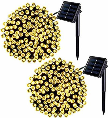 Waterpr Jiamao 8 Modes Solar String Lights,100Led 42.7Ft Solar Christmas Lights 