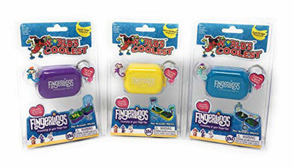 Picture of Worlds Coolest Toys Fingerlings Keychain Play Set 3 Pack Bundle - Merry-Go-Round - Rope Bridge - Teeter Totter