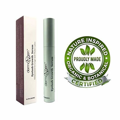 Picture of dermaXgen Eyelash Growth Serum- Pure Organic - Enhancement For Longer,Fuller & Thicker Lashes and Eyebrows