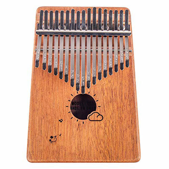 GetUSCart Kalimba 17 Keys Thumb Finger Piano Mbira Solid Mahogany and Portable with Carrying Bag and Instructions