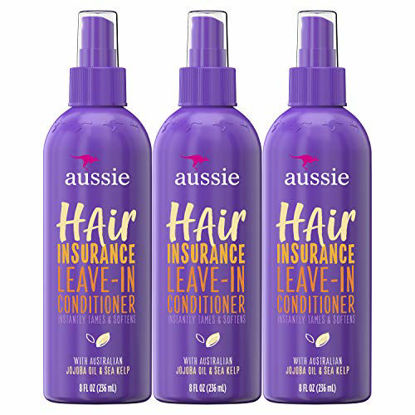 Picture of Aussie Leave In Conditioner Spray, with Jojoba & Sea Kelp, Hair Insurance, 8 fl oz, Triple Pack