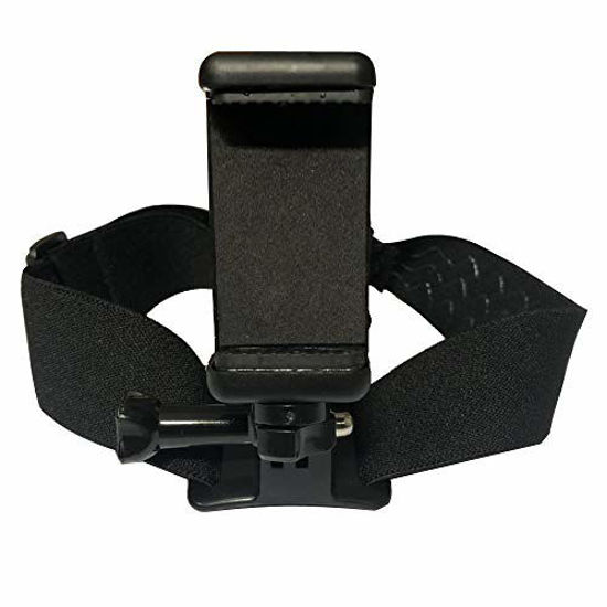 Picture of Yoogeer Multi-Function Adjustable Belt Cellphone Selfie Head Mount Strap for Sony Action Cam/Gopro Hero/Cell Phone/iPhone XR XS Max X 8 7 6 Plus