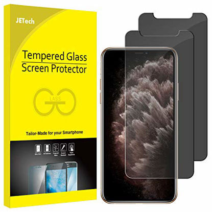 Picture of JETech Privacy Screen Protector for iPhone 11 Pro, iPhone Xs and iPhone X 5.8-Inch, Anti Spy Tempered Glass Film, 2-Pack