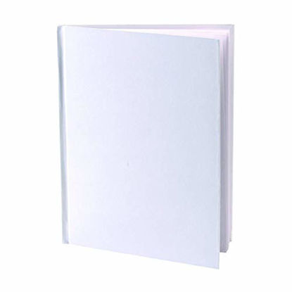 Picture of Blank Books (Pack of 6) - 8.5" W x 11" H Hardcover with Unlined White Pages - 32 Pages (16 sheets) per book for Kids, Students, Adults and All Ages, Creative Story, Sketches, Book Making Kit and More