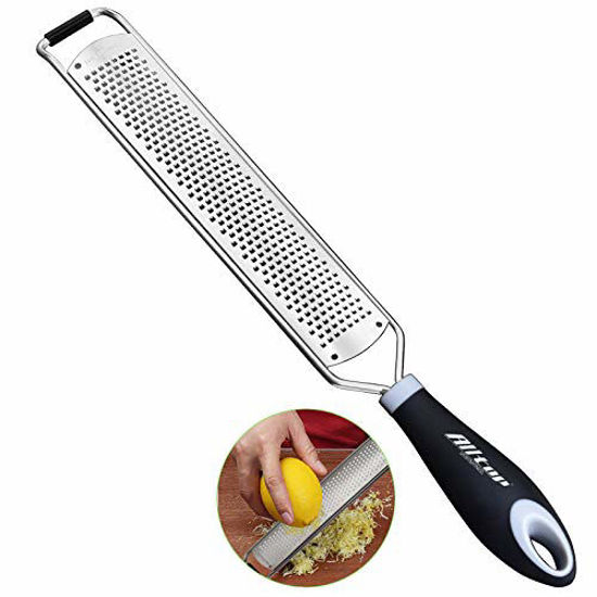 Picture of Lemon Zester, Hand-held Stainless Steel Cheese Grater for Kitchen - Fine Shredder