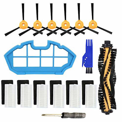 Picture of Replacement Parts for Ecovacs DEEBOT N79 N79S DN622 500 N79w N79se Robotic Vacuum Cleaner - Main Brush,Filter,Side Brush Accessory Kit