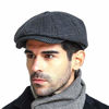 Picture of Mens Vintage Newsboy Gatsby Hat Blend Wool Flat Ivy Cabbie Autumn Winter Cap Boyfriend Gift (M)