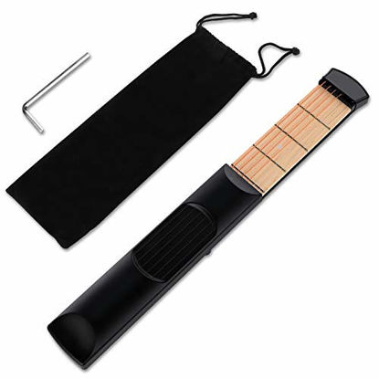 Picture of Pocket Guitar Practice Neck, Upgraded Version 6 Fret Portable Guitar Chord Practice Tool for Beginner
