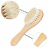 Picture of Molylove Baby Hair Brush with Wooden Handle and Super Soft Goat Bristles for Newborns & Toddlers