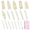 Picture of 18 Pcs Pearl Hair Clips Large Hair Clips Pins Barrette Hair for Women Girls Fashion Hair Accessories