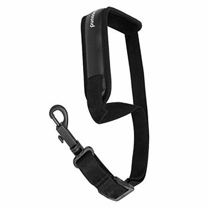 Picture of Focusound Upgraded Length Saxophone Neck Strap Soft Sax Leather Strap Padded for Alto and Tenor Saxophone