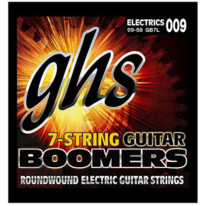 Picture of GHS Strings GB7L 7-String Guitar Boomers, Nickel-Plated Electric Guitar Strings, Extra Light (.009-.058)