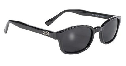 Picture of Pacific Coast Original KD's Biker Sunglasses (Black Frame/Dark Grey Lens)
