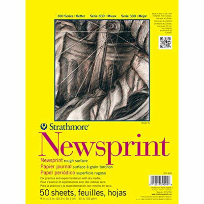 Picture of Strathmore 300 Series Newsprint Pad, Smooth 18"x24" Tape Bound, 50 Sheets