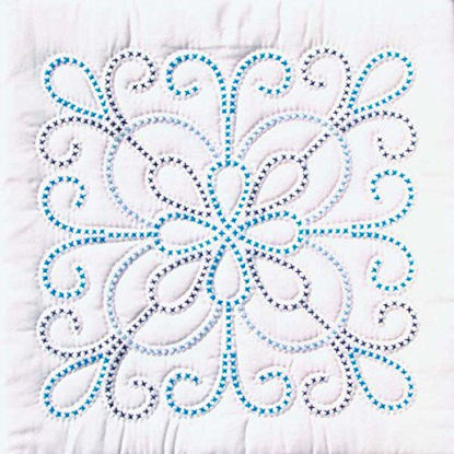 Picture of Jack Dempsey Needle Art 732103 XX Design 6-Quilt Block, 18-Inch by 18-Inch, White