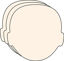 Picture of Face Small Single Color Creative Cut-Outs