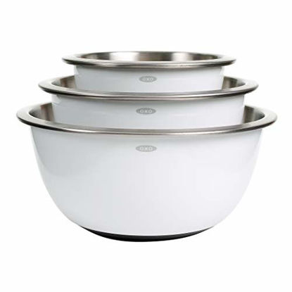 Picture of OXO Good Grips 3-Piece Stainless-Steel Mixing Bowl Set