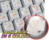 Picture of FARSI (Persian) Keyboard Sticker Orange Lettering ON Transparent Background for Desktop, Laptop and Notebook