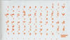 Picture of FARSI (Persian) Keyboard Sticker Orange Lettering ON Transparent Background for Desktop, Laptop and Notebook