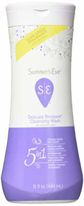 Picture of Summer's Eve Cleansing Wash | Delicate Blossom | 15 Ounce | Pack of 1 | pH-Balanced, Dermatologist & Gynecologist Tested