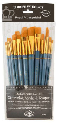 Picture of Royal Brush Manufacturing Royal and Langnickel Zip N' Close 12-Piece Brush Set in Vinyl Pouch