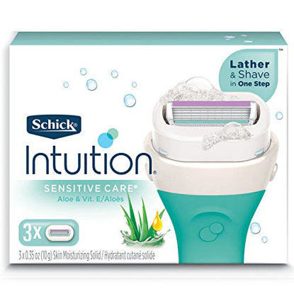 Picture of Schick Intuition Sensitive Skin Womens Razor Refills with Vitamin E & Aloe, Pack of 3