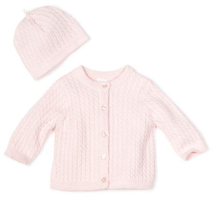 Picture of Little Me Baby Girl Newborn Adorable Cable Sweater, Light Pink, 6 Months