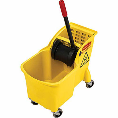 Picture of Rubbermaid Commercial Products - FG738000YEL -FG738000 31 Qt. All-in-one Tandem Mopping Bucket - Yellow