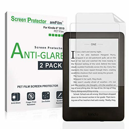 Picture of Kindle Screen Protector, amFilm® Kindle Anti-Glare/Anti-Fingerprint (Matte) Premium Screen Protector for Kindle, Kindle Paperwhite, Kindle Paperwhite 3 and Kindle Touch (2-Pack) [Lifetime Warranty]