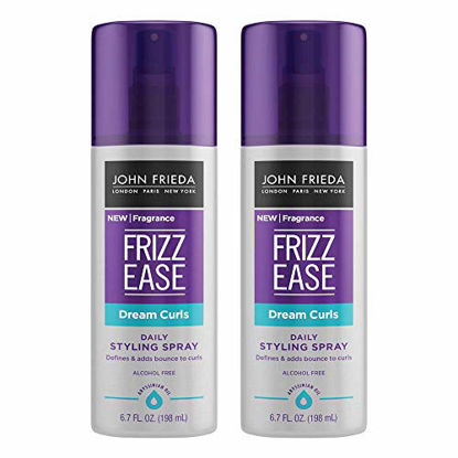 Picture of John Frieda Frizz Ease Dream Curls Spray, Magnesium-enriched Formula, Revitalizes Natural Curls, Abyssinian Oil, 6.7 Fl Oz (Pack of 2)