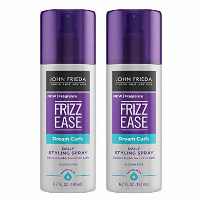 Picture of John Frieda Frizz Ease Dream Curls Spray, Magnesium-enriched Formula, Revitalizes Natural Curls, Abyssinian Oil, 6.7 Fl Oz (Pack of 2)