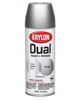 Picture of Krylon K08846007 'Dual' Superbond Paint and Primer Metallic Finish, Silver, 12 Ounce