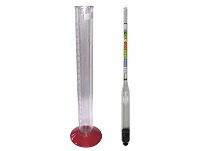 Picture of Home Brew Ohio 6839-5068 Triple Scale Hydrometer and Test Jar Combo