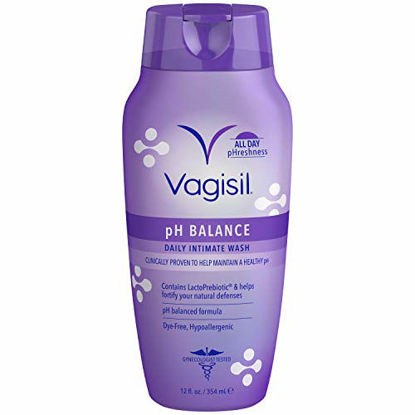 Picture of Vagisil pH Balanced Daily Intimate Feminine Wash for Women, Gynecologist Tested, Hypoallergenic, 12 Ounce