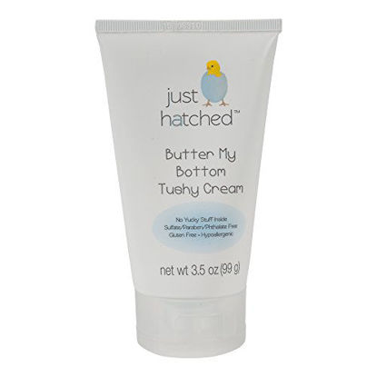 Picture of Just Hatched Butter My Bottom Tushy Cream, Diaper Cream, Moisturizing, Soothing, Hypoallergenic, Gluten Free, No Yucky Stuff/Harsh Ingredients, 3.5 oz