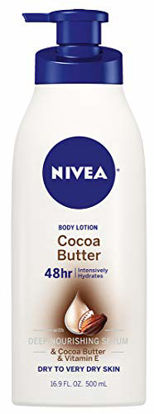 Picture of NIVEA Cocoa Butter Body Lotion - 48 Hour Moisture For Dry Skin To Very Dry Skin - 16.9 oz. Pump Bottle