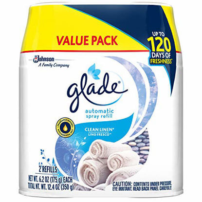 Picture of Glade Automatic Spray Refill Clean Linen, Air Freshener Spray, 6.2 oz, Pack of 2