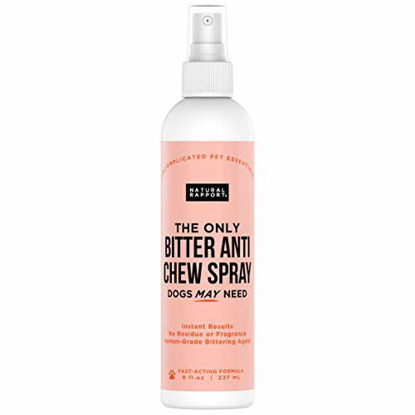 Picture of Natural Rapport Pet Anti-Chew Spray - The Only Bitter Anti-Chewing Spray Dogs May Need, Natural Rapport - Pet Bite, Chew, and Dog Licking Repellent and Deterrent Spray for Furniture (8 fl oz.)