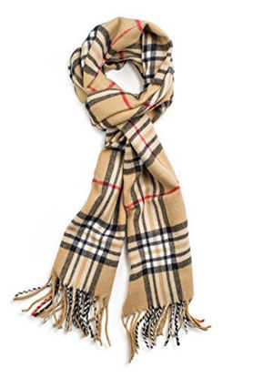 Picture of Veronz Super Soft Luxurious Classic Cashmere Feel Winter Scarf (Camel Plaid)