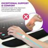 Picture of 2pc Keyboard Wrist Rest Pad and Full Ergonomic Mouse Pad with Wrist Support Included for Set - Memory Foam Cushion - New Improved Shape - Prevent Carpal Tunnel RSI When Typing on Computer, Mac, Laptop