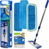 Picture of Professional Microfiber mop for Hardwood Tile Laminate & Stone Floors Dredge Best All in 1 kit Dry & Wet Cleaning +3 Advanced Drag Resistant Pads|revolutionize Your Mopping Experience