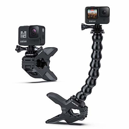 Picture of Sametop Jaws Flex Clamp Mount with Adjustable Gooseneck Compatible with GoPro Hero 9, 8, 7, 6, 5, 4, Session, 3+, 3, 2, 1, Max, Hero (2018), Fusion, DJI Osmo Action Cameras