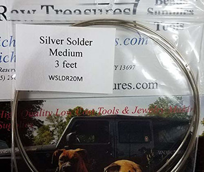Picture of Silver Wire Solder, Medium, 20 Gauge,3 Feet, Cadmium-Free from RawTreasures