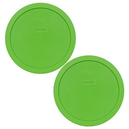 Picture of Pyrex 7402-PC Green Round 6/7 Cup Storage Lid for Glass Bowls - 2 Pack