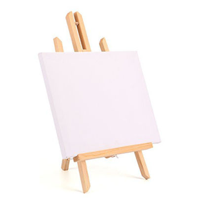 Picture of Tosnail Tabletop Canvas & Easel Set Painting Craft Drawing Art Decoration Sets