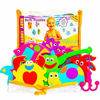 Picture of Foam Bath Toys - Non-Toxic Early Learning Bathtub Toy - Foam Geometric Shapes Puzzles Animals - Fun Floating Educational Toys For Toddlers Kids Boys Girls - Free Bath Toy Organizer & Fishing Rod