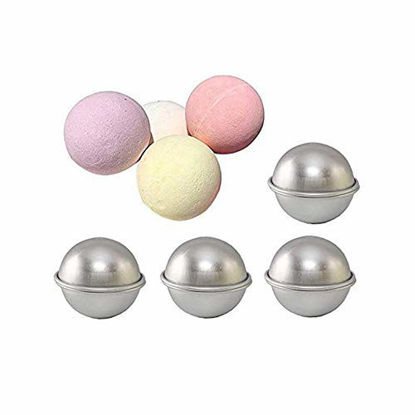 Picture of Bloss DIY Metal Bath Bomb Mold with 1 Perfect Size 4 Set 8 Pieces, Relaxation and Save Your Money, Mix Your Own Recipes, Easy to Make Perfect Bath Bomb for Gift